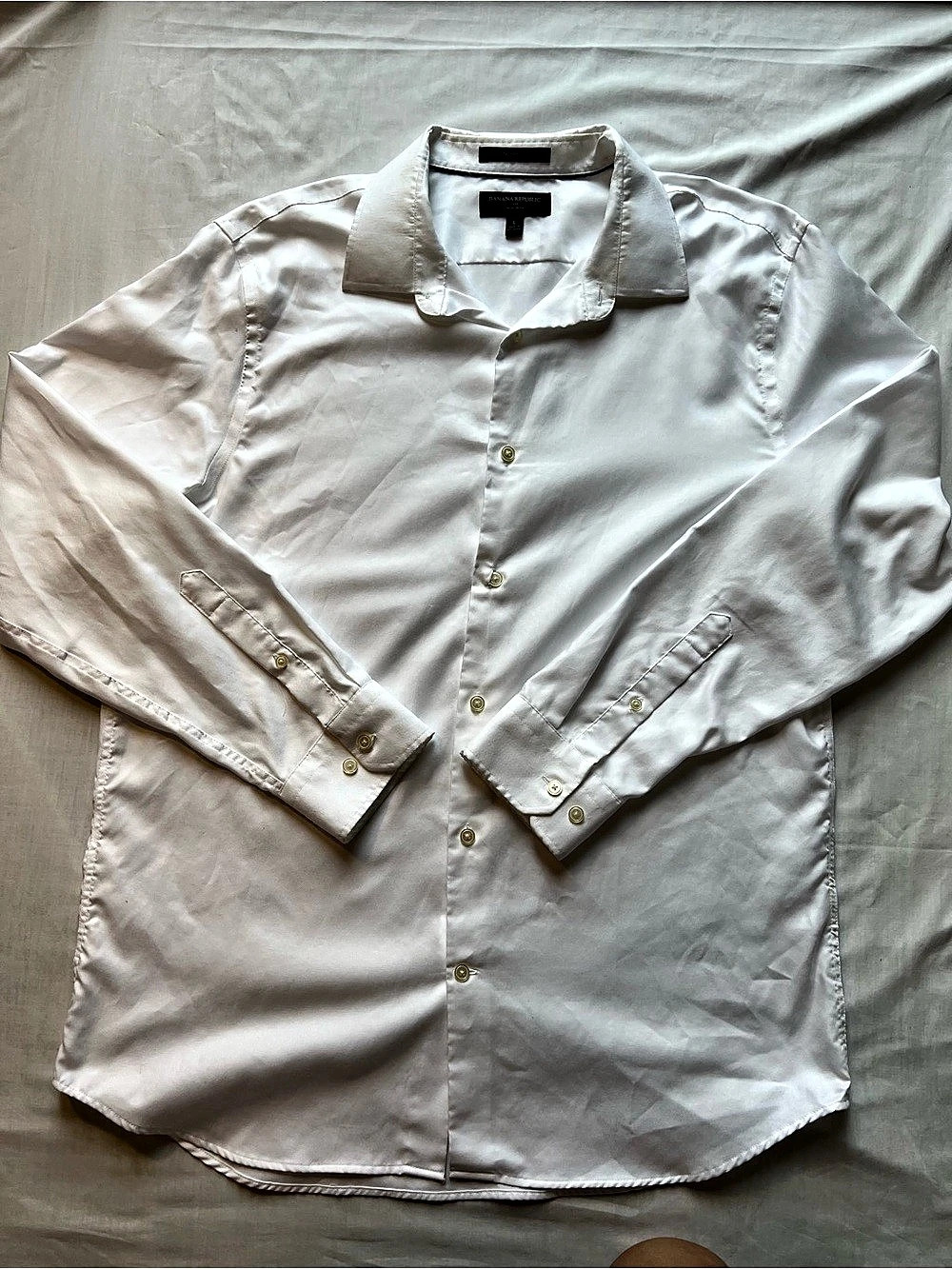 Banana Republic White Button Down Shirt Size Small Like New